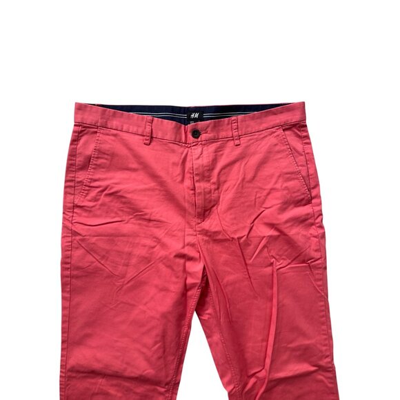 H&M Men's Washed Red Casual Pants Size 36R - Picture 5 of 6